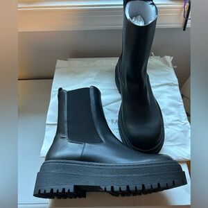 Good American Black Combat Boots